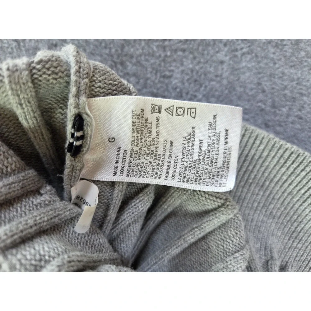 Nautica Men's L Gray Chunk Cable Knit  Preppy Grandpacore Gray Vintage